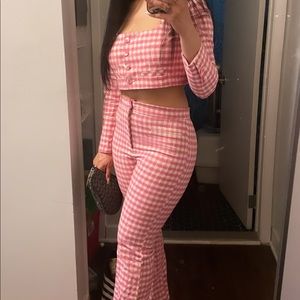 Two piece gingham set from Zara.